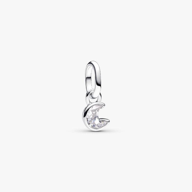 Sparkling Moon Mini Dangle Pandora Charm