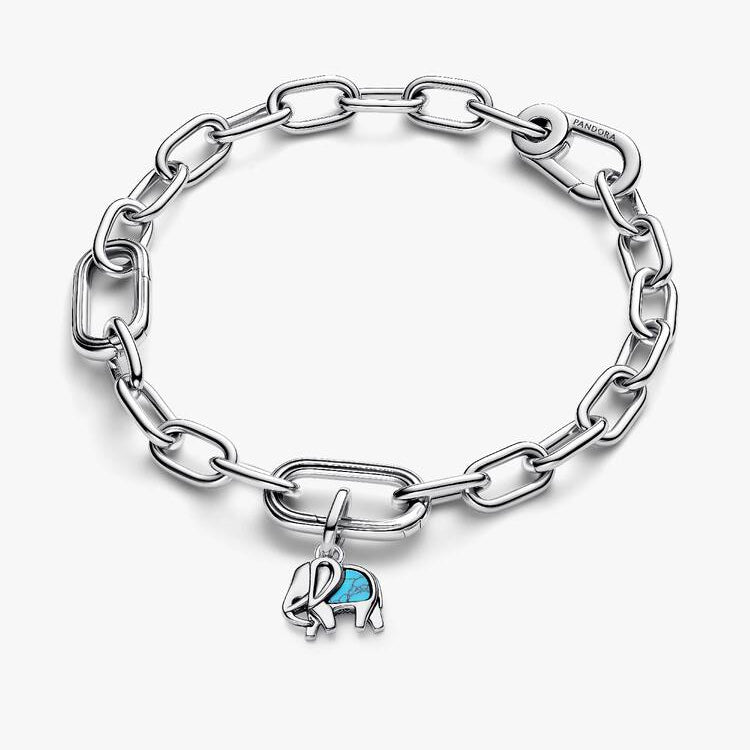 Turquoise-coloured Elephant Mini Dangle Pandora Charm
