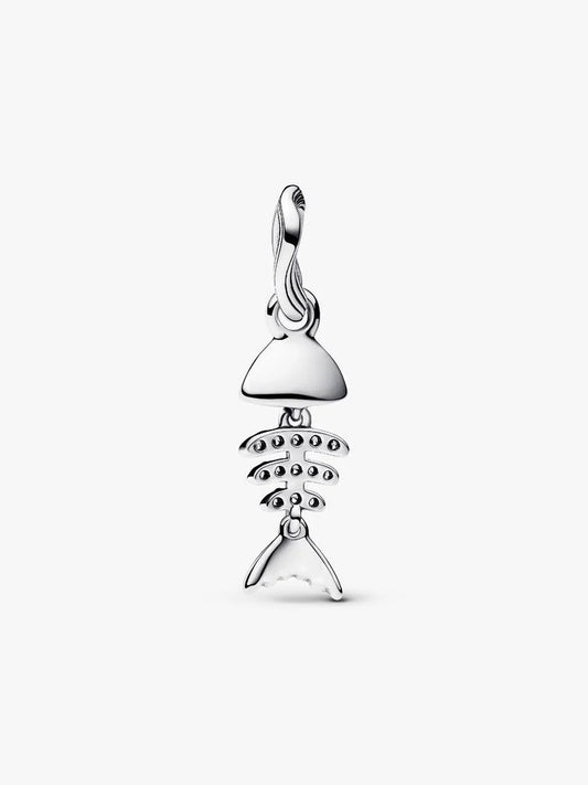 Turquoise-coloured Fishbone Dangle Charm
