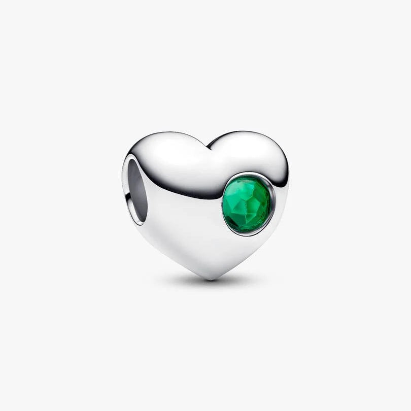 Pandora Engravable May Birthstone Heart Charm