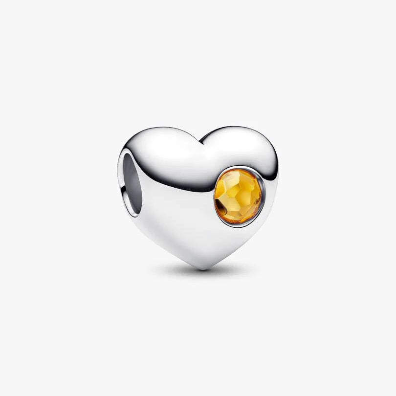 Pandora Engravable November Birthstone Heart Charm
