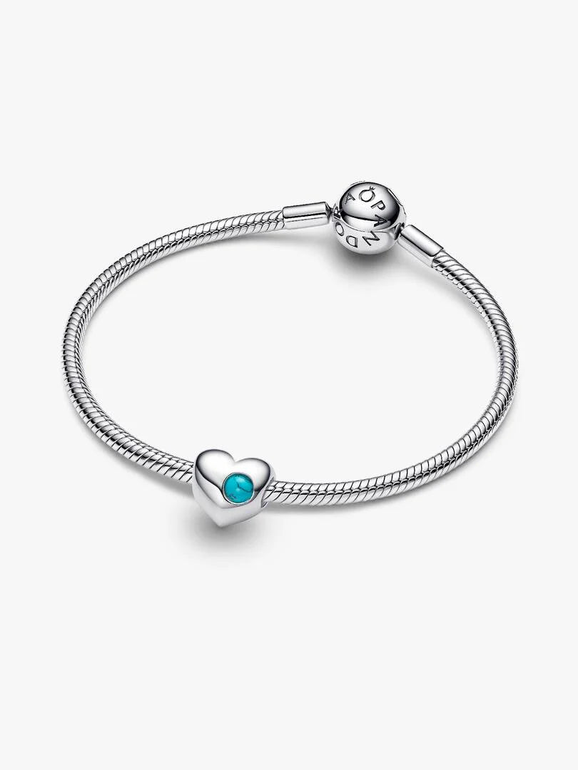 Pandora Engravable December Birthstone Heart Charm