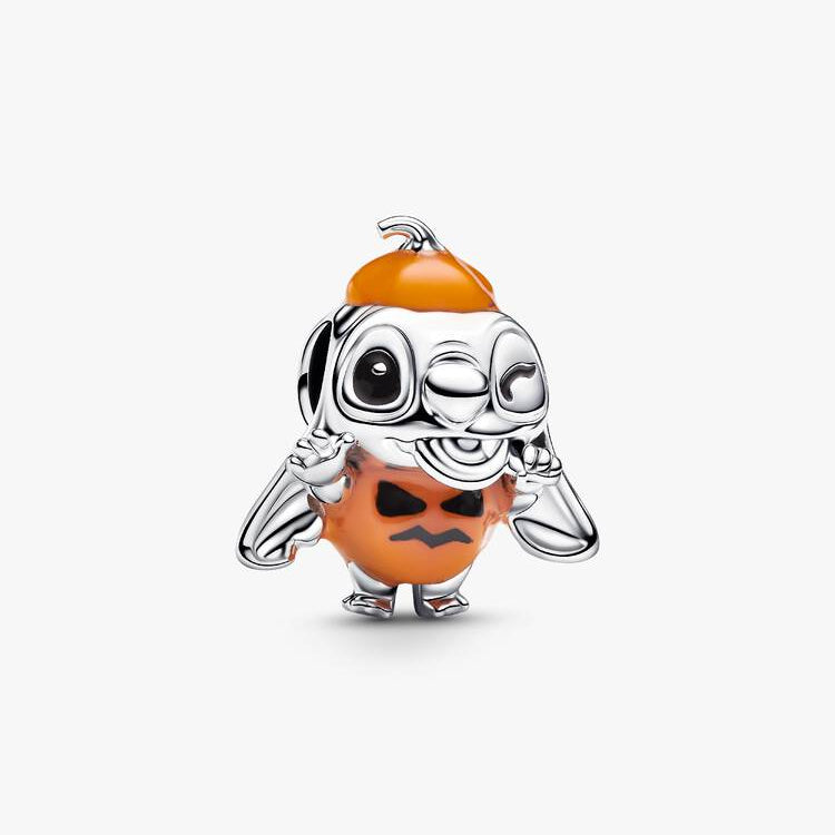 Disney Stitch Halloween Pumpkin Pandora Charm