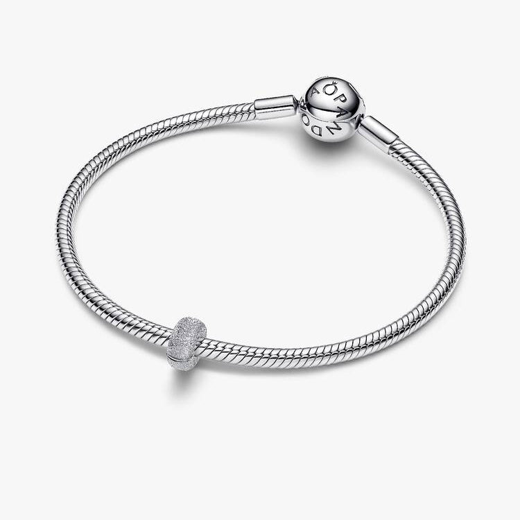 Textured Mini Clip Pandora Charm