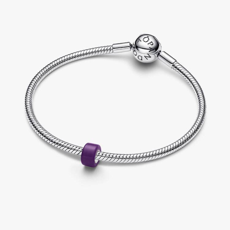 Purple Murano Glass Mini Pandora Charm