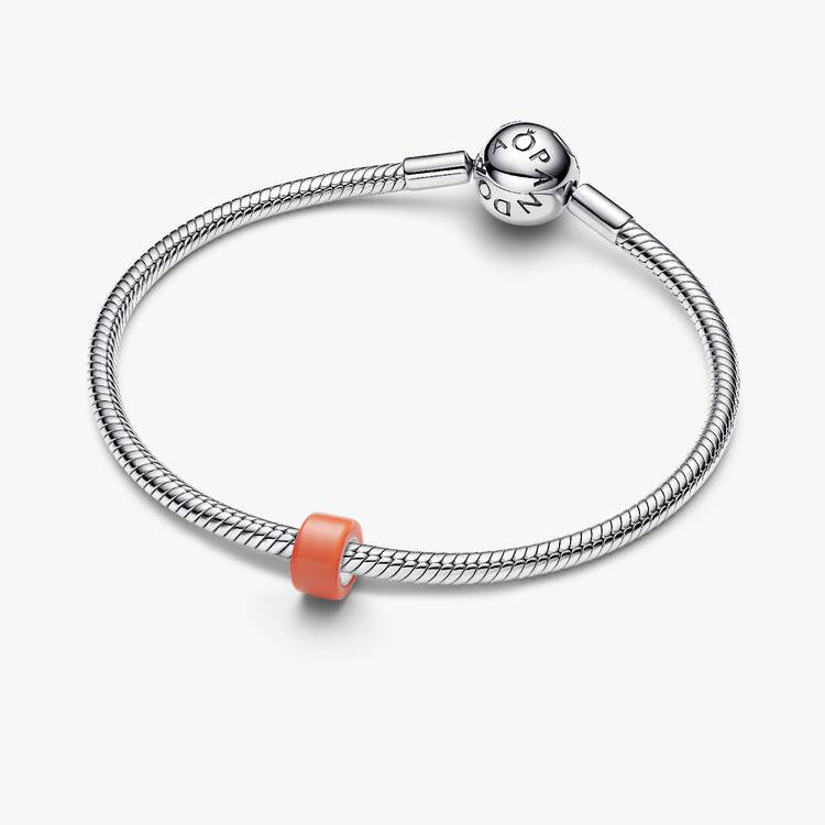 Orange Murano Glass Mini Pandora Charm