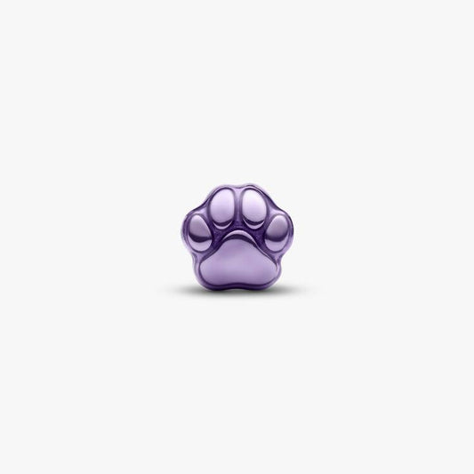 Purple Paw Print Mini Pandora Charm