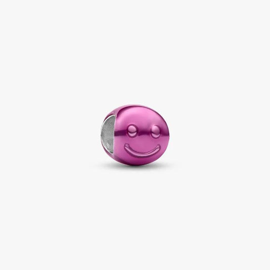 Pink Happy Face Mini Pandora Charm