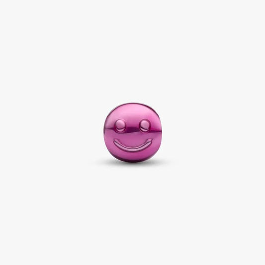 Pink Happy Face Mini Pandora Charm