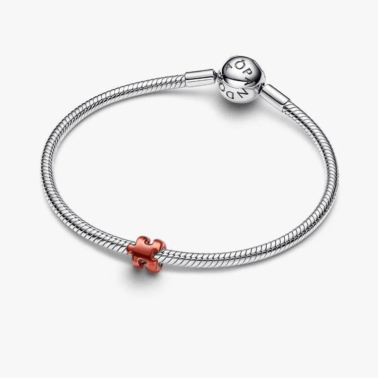 Orange Puzzle Piece Mini Pandora Charm