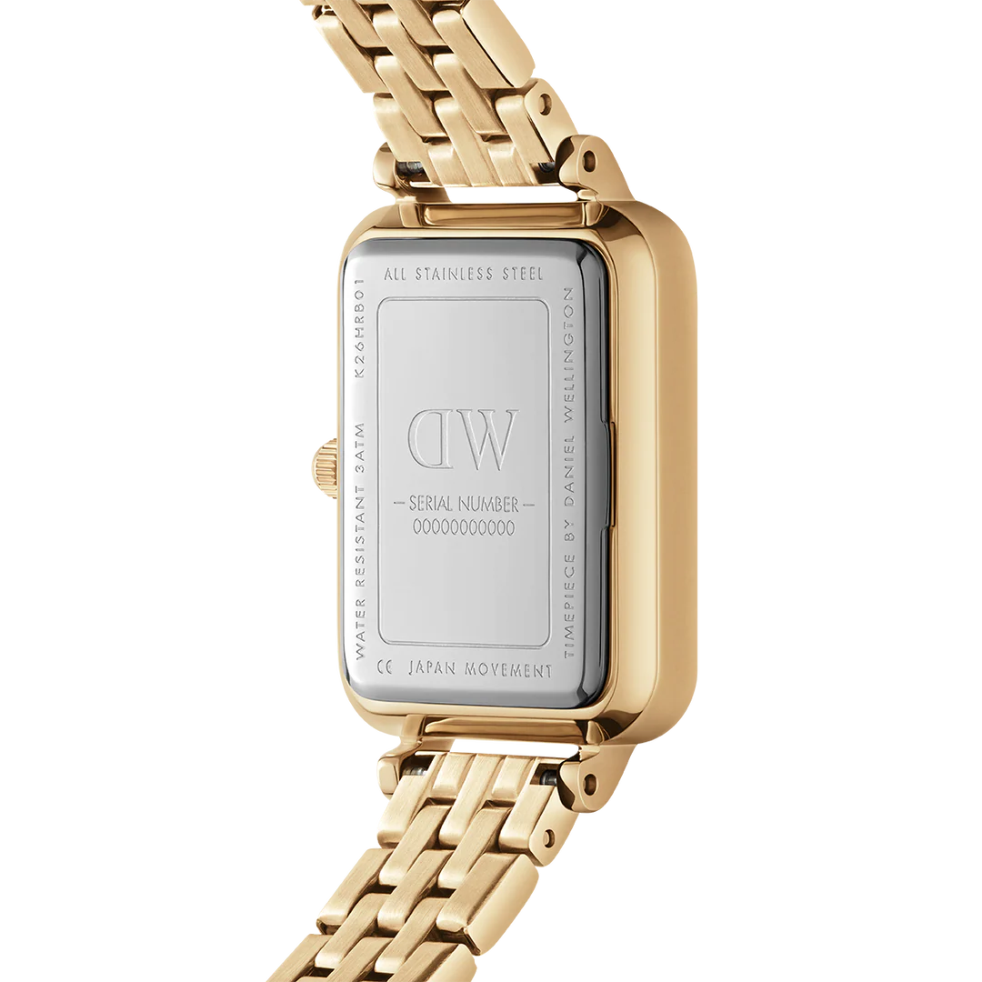 DW QUADRO GOLD LINK WATCH