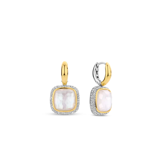 TISENTO MOTHER OF PEARL DROP EARRINGS