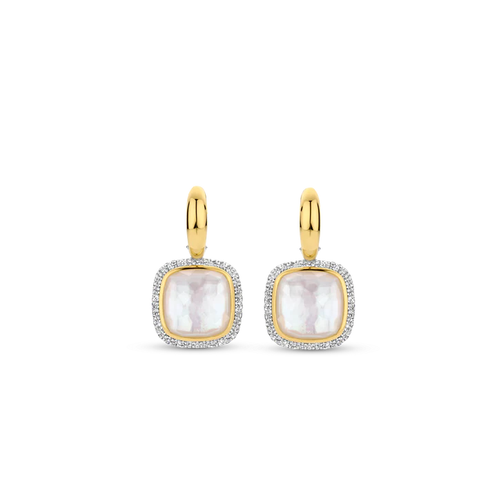TISENTO MOTHER OF PEARL DROP EARRINGS