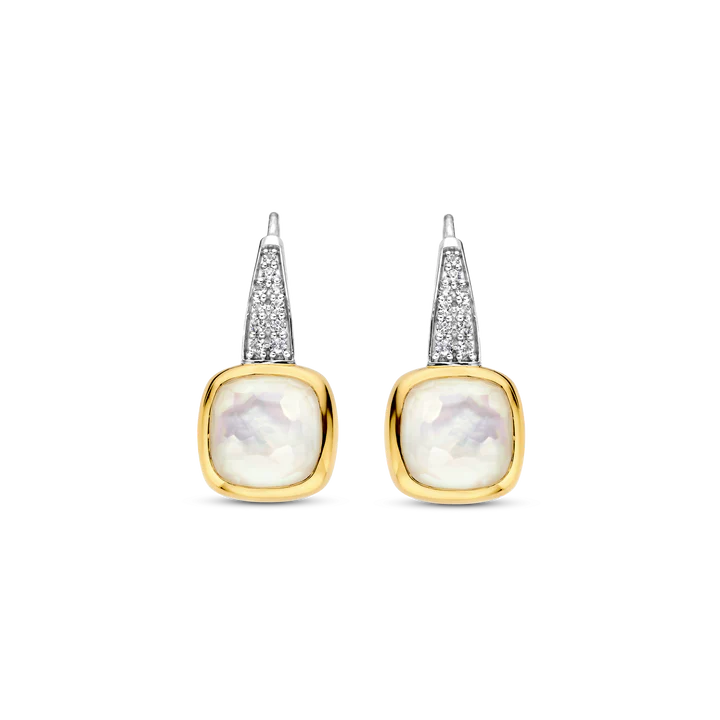 TISENTO MOTHER OF PEARL DROP EARRINGS