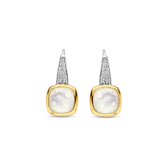 TISENTO MOTHER OF PEARL DROP EARRINGS
