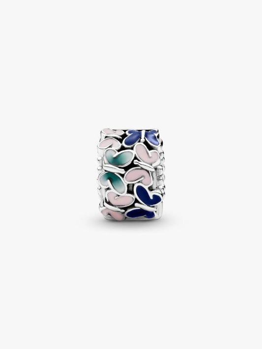 Colourful Butterflies Clip Pandora Charm