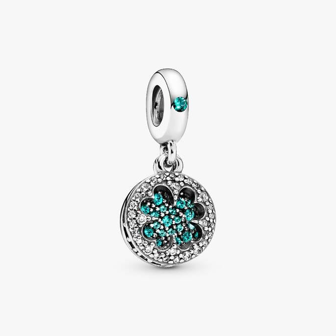 Lucky Four Leaf Clover Dangle Charm