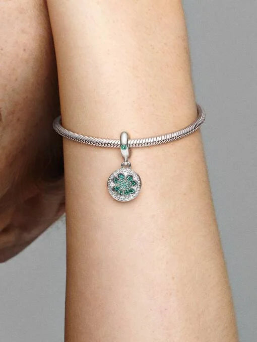 Lucky Four Leaf Clover Dangle Pandora Charm