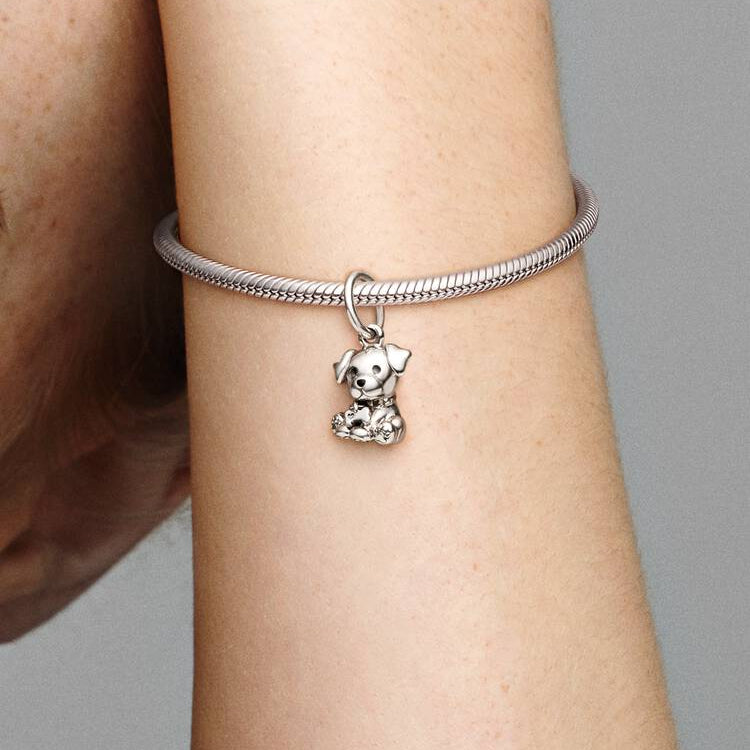 Labrador Puppy Dog Dangle Pandora Charm
