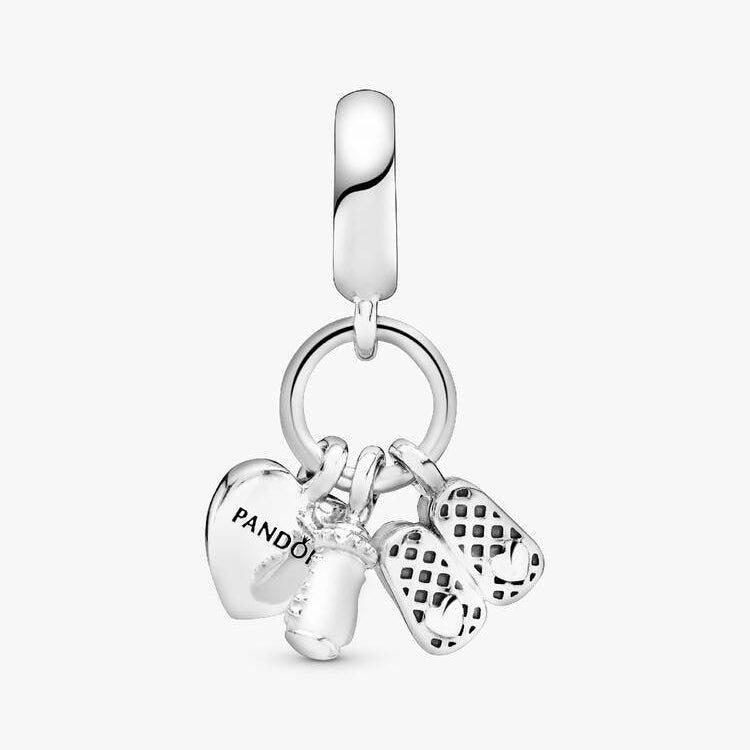 Baby Bottle & Shoes Dangle Pandora Charm