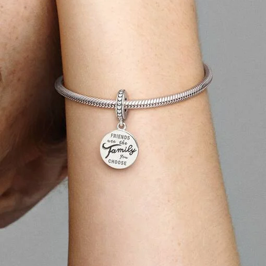 Friends Are Family Dangle Charm