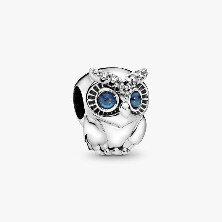 Sparkling Owl Pandora Charm