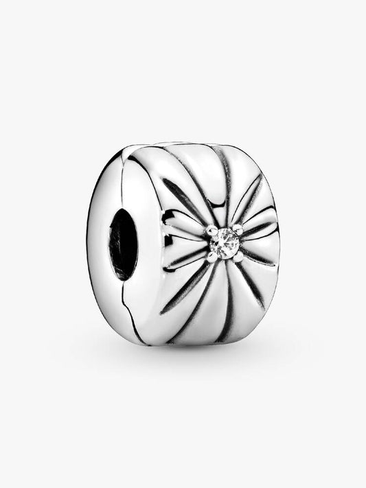 Sparkling Sunburst Clip Pandora Charm