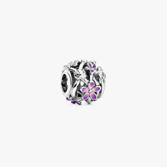 Openwork Purple Daisy Charm