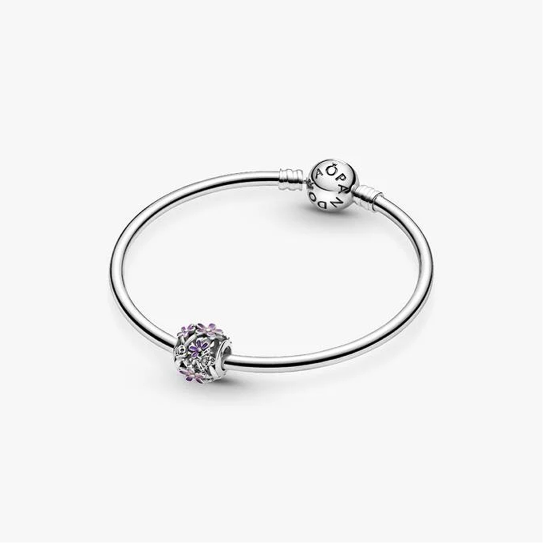 Openwork Purple Daisy Charm