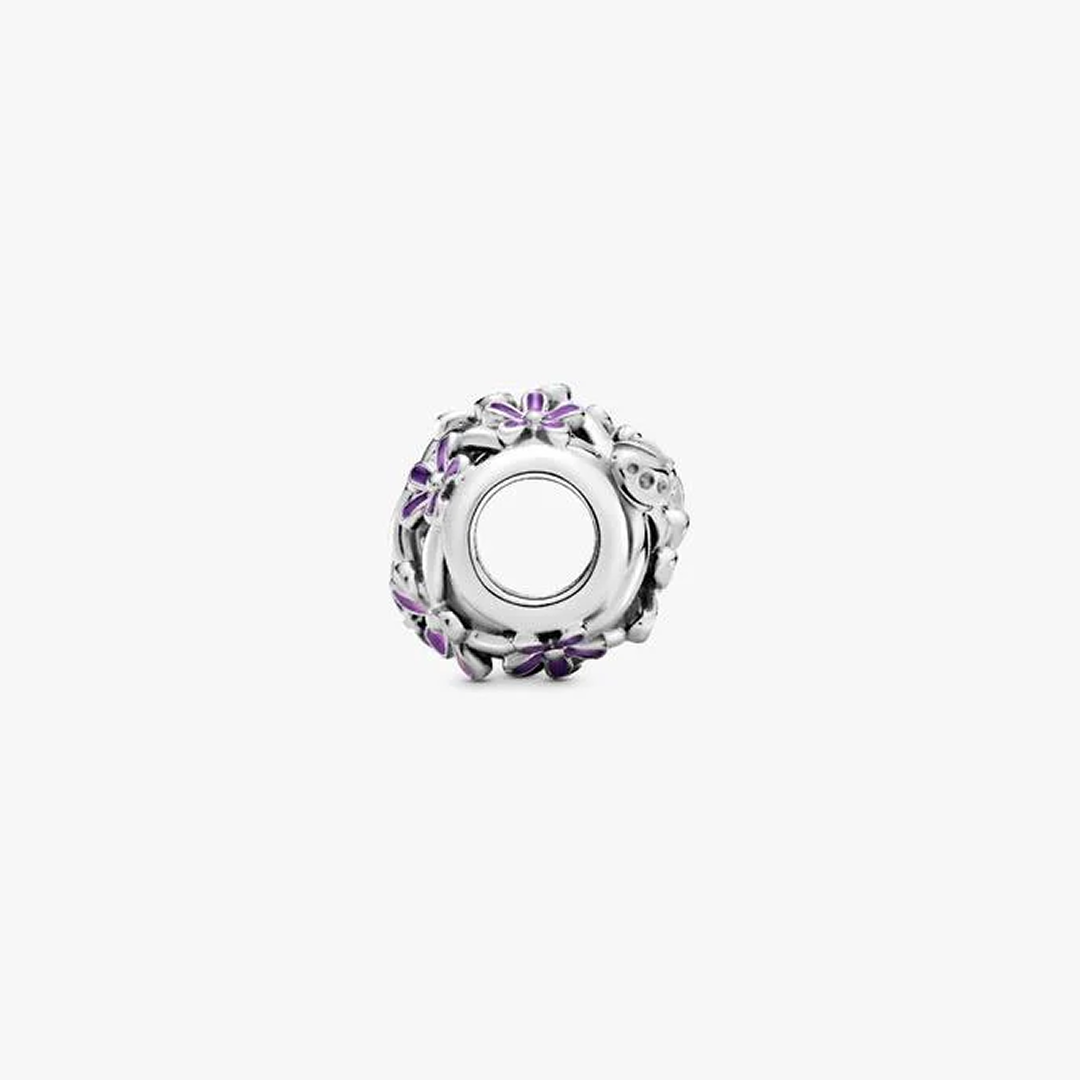 Openwork Purple Daisy Charm