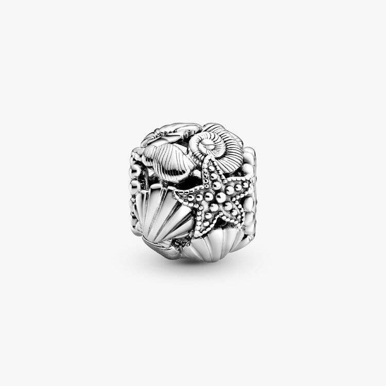 Openwork Starfish, Shells & Hearts Pandora Charm