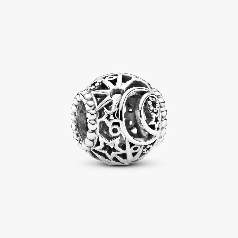 Openwork Sun, Stars & Moon Pandora Charm