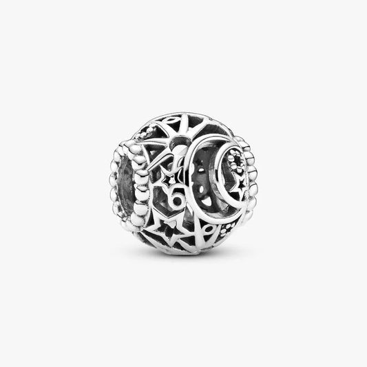 Openwork Sun, Stars & Moon Pandora Charm