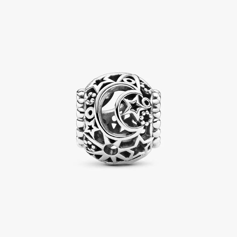 Openwork Sun, Stars & Moon Pandora Charm