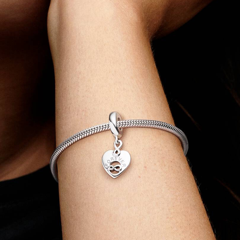 Pandora Forever Friends Heart Dangle Charm