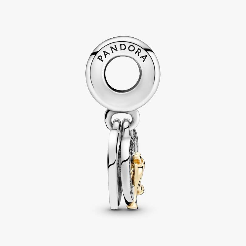 Two-tone Happy Anniversary Dangle Pandora Charm
