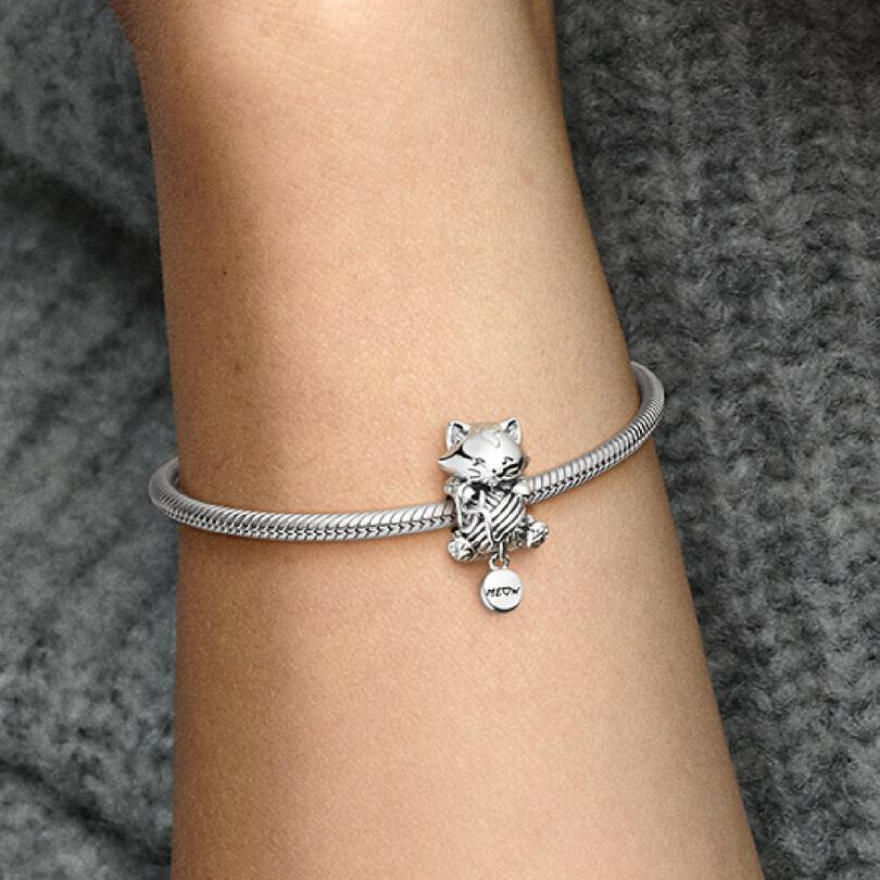 Kitten & Yarn Ball Pandora Charm