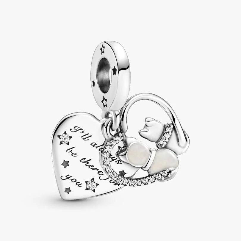 Cats & Hearts Dangle Pandora Charm