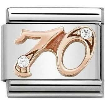NOM 70TH ROSEGOLD CHARM