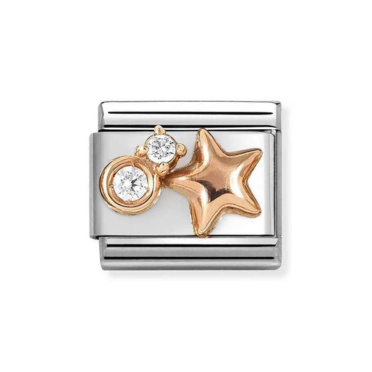 ROSEGOLD STAR WITH CZ NOMINATION CHARM