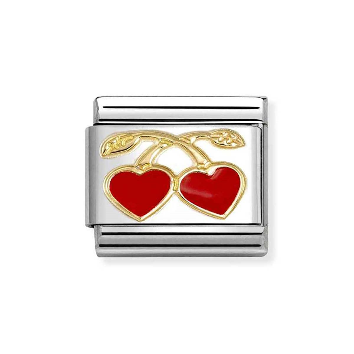 Gold Heart Cherries Nomination Charm