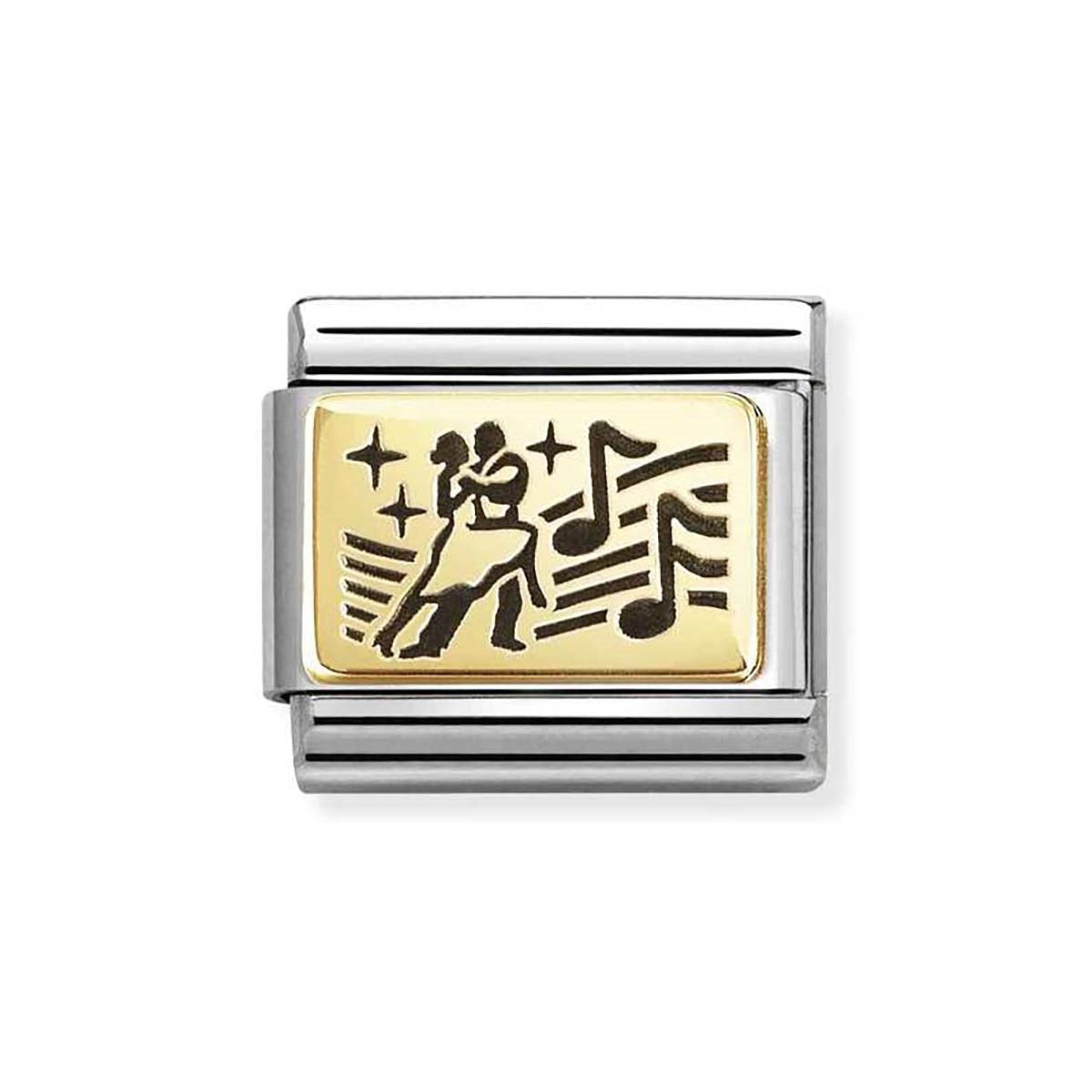 DANCING COUPLE WITH MUSIC NOTES NOMINATION CHARM