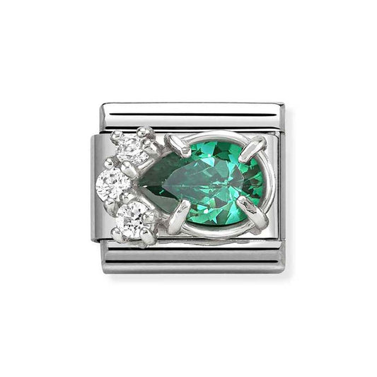CZ Green Drop Nomination Charm