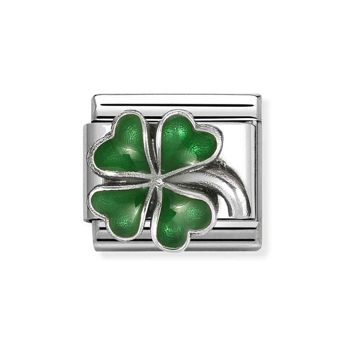 GREEN FOUR LEAF CLOVER NOMINATION CHARM