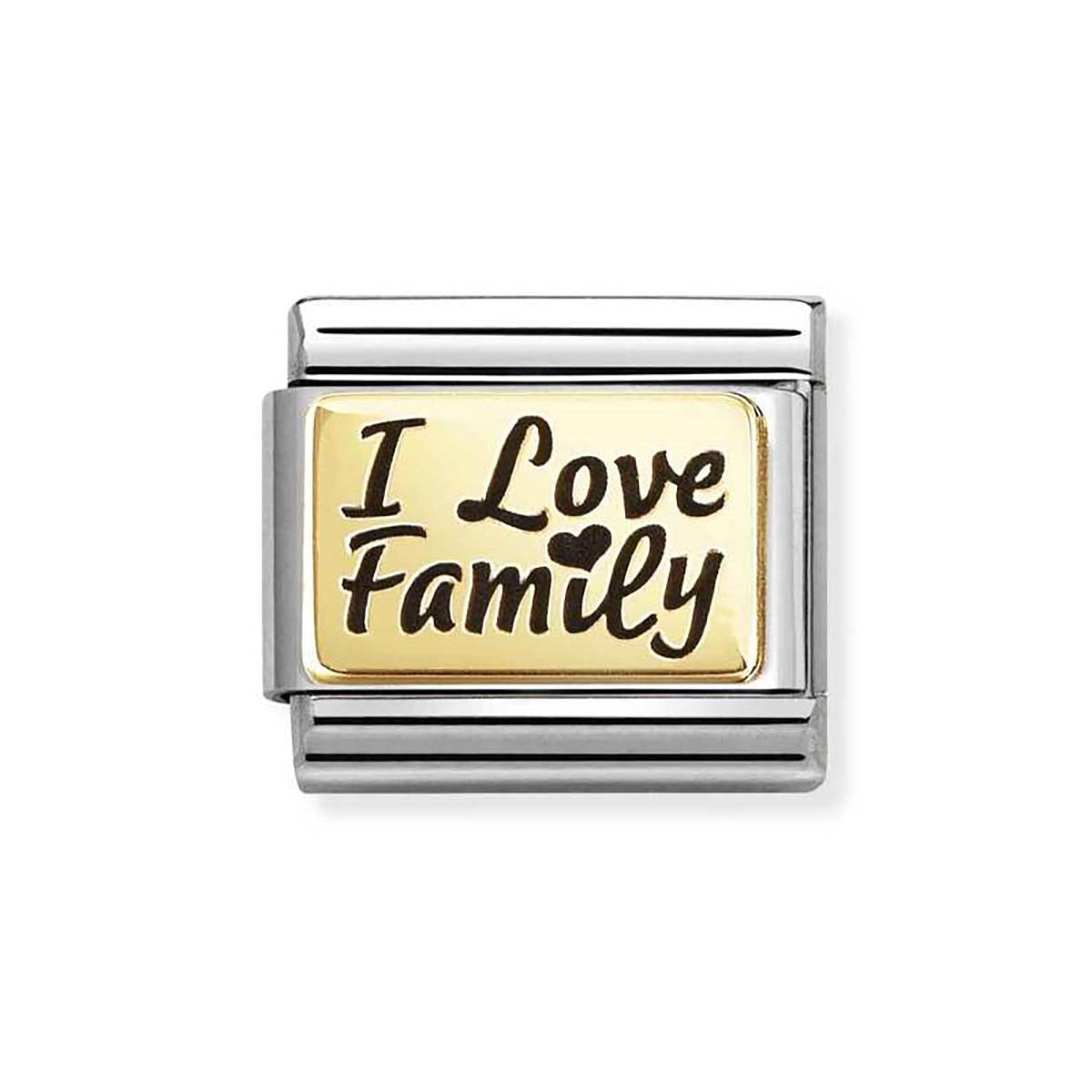 GOLD ' I LOVE FAMILY' NOMINATION CHARM