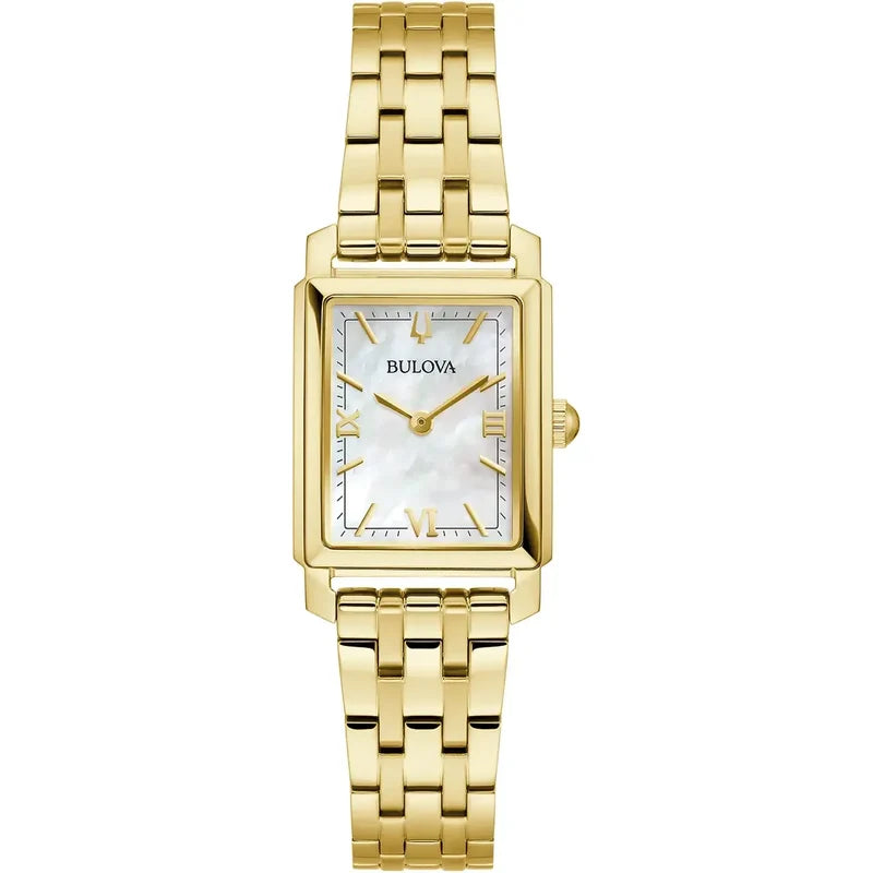 Bulova Sutton MOP Dial Quartz Ladies Gold Stainless Steel Watch