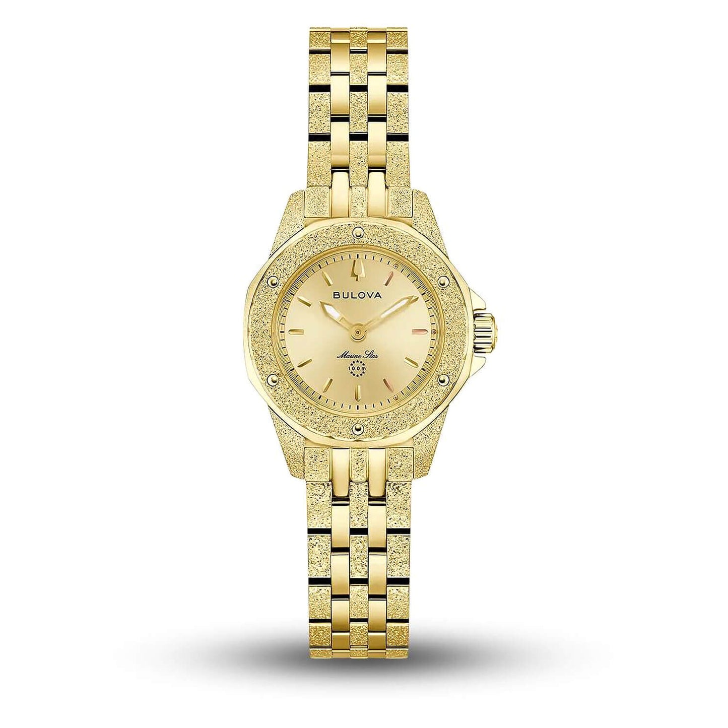 Bulova Surveyor Ladies Gold Stainless Steel Watch