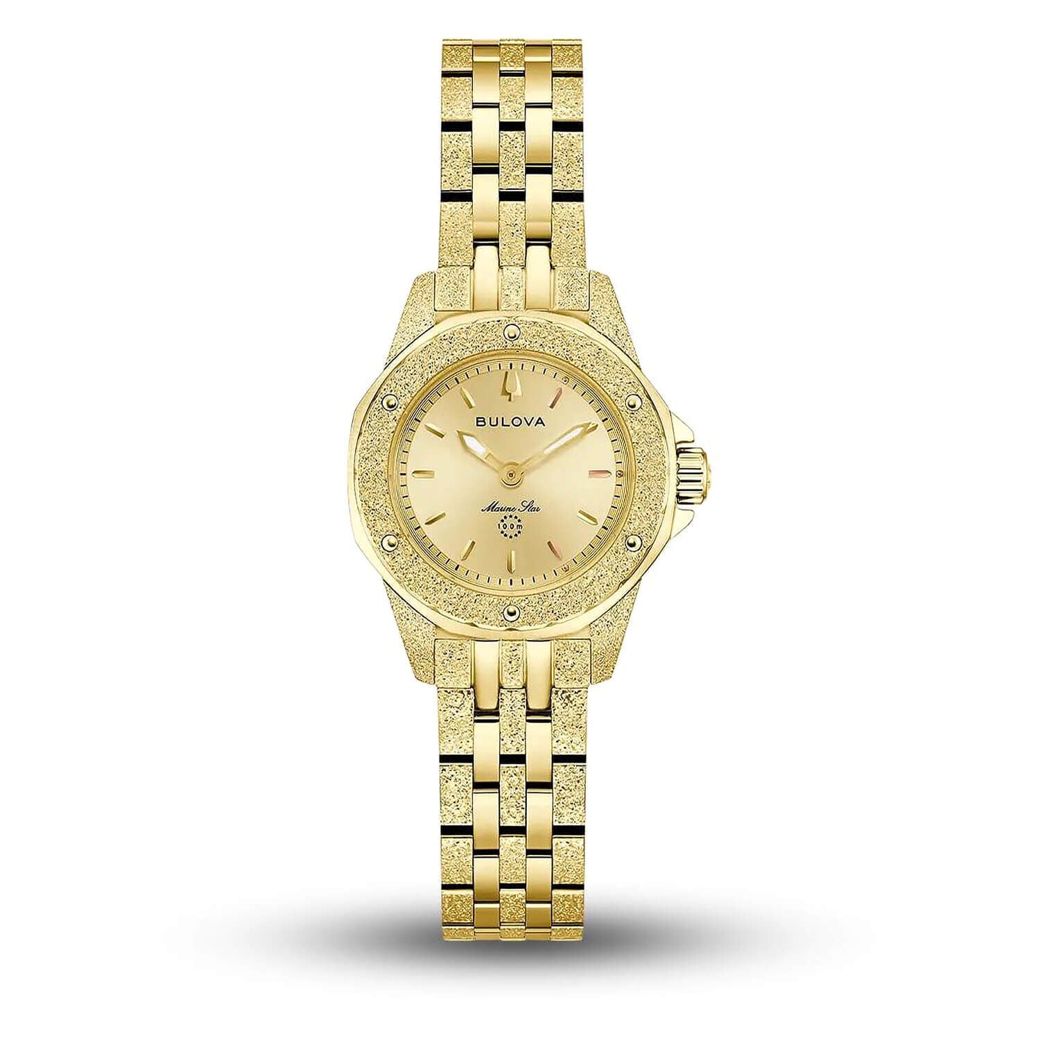 Bulova Surveyor Ladies Gold Stainless Steel Watch