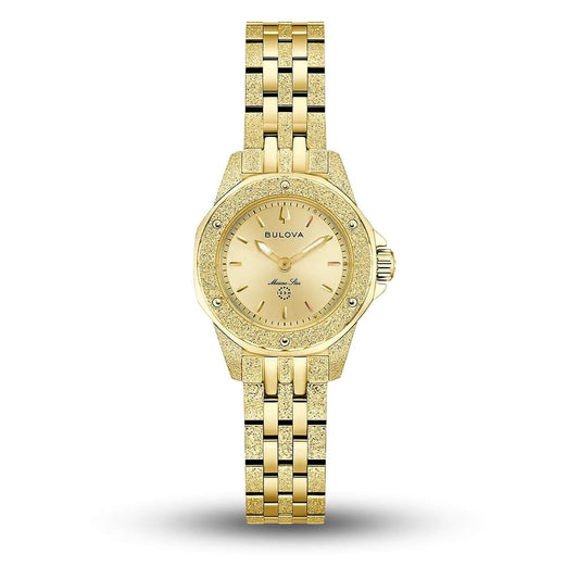 Bulova Surveyor Ladies Gold Stainless Steel Watch