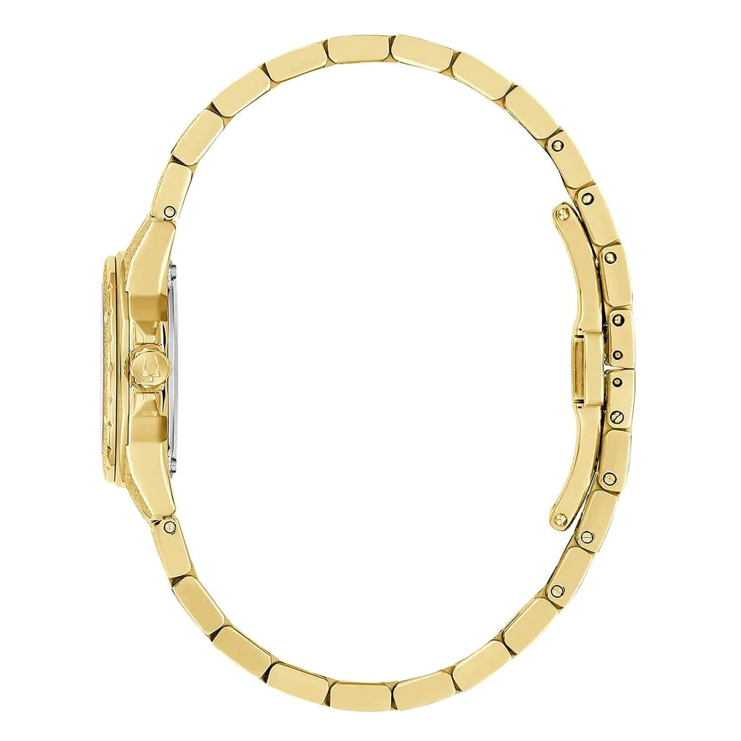 Bulova Surveyor Ladies Gold Stainless Steel Watch
